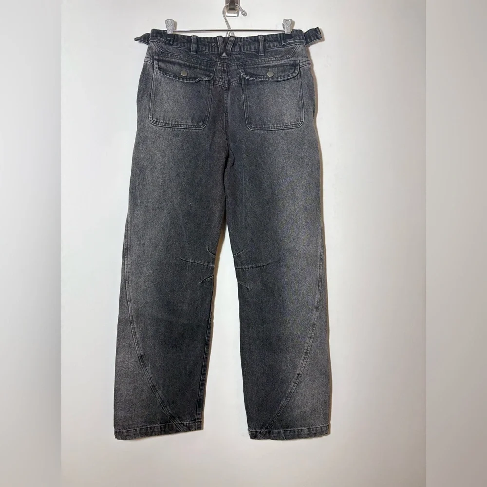 Fine Culture Jeans Men Sz S black  Loose Wide Baggy Street Grunge Skate